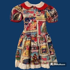 Martha's MINIATURES Christmas Storybook Colonial Tie-Back Portrait Pageant Dress